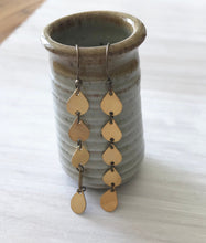 Load image into Gallery viewer, Bronze teardrop dangle earrings