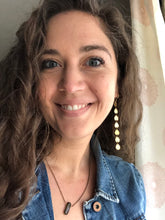 Load image into Gallery viewer, Bronze teardrop dangle earrings