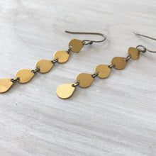 Load image into Gallery viewer, Bronze teardrop dangle earrings
