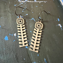 Load image into Gallery viewer, Long hold MCM brass earrings

