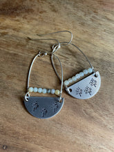 Load image into Gallery viewer, Hand stamped trio of trees with amazonite stones
