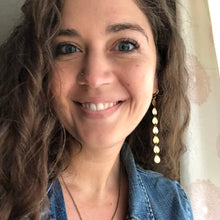 Load image into Gallery viewer, Bronze teardrop dangle earrings
