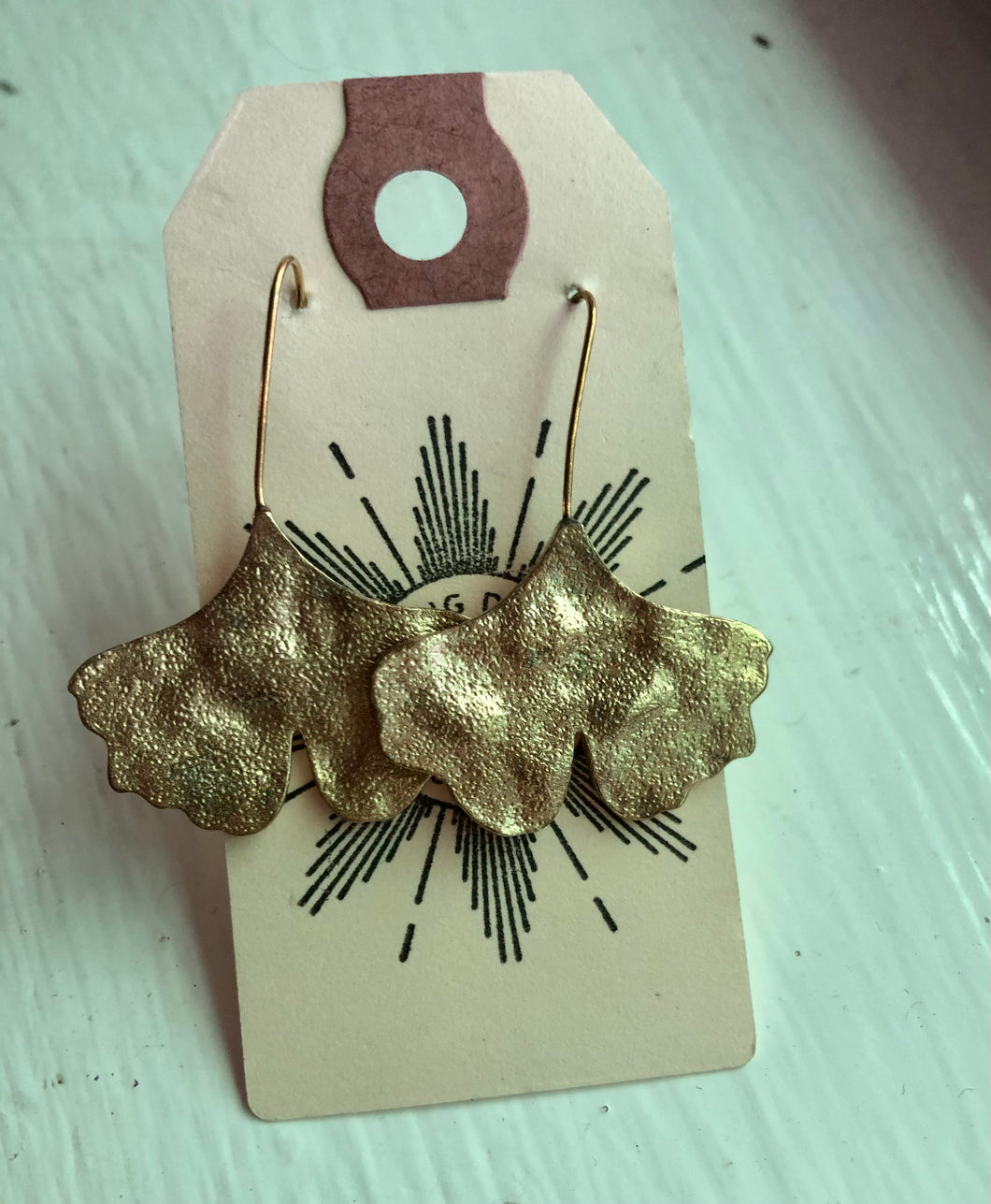 Ginkgo leaf earrings