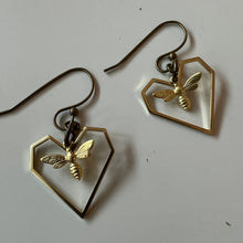 Load image into Gallery viewer, Bee True Heart earrings
