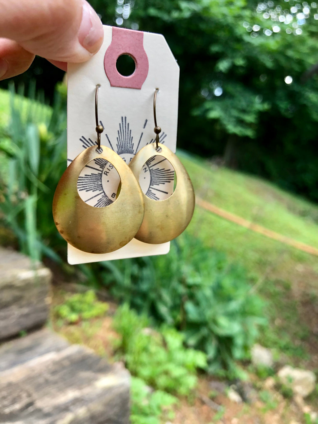 Brass MCM earrings