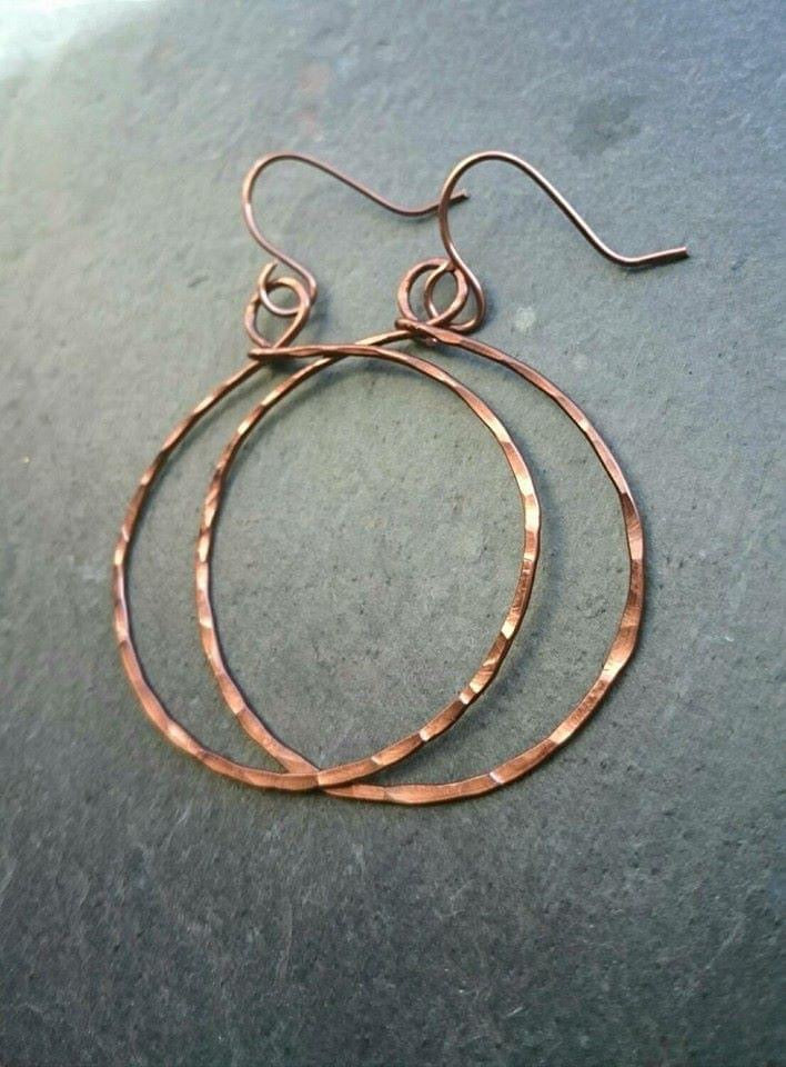 Copper hammered hoops