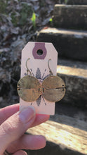 Load and play video in Gallery viewer, Split circle botanical earrings
