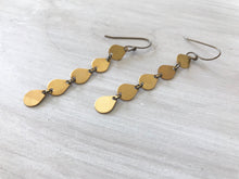 Load image into Gallery viewer, Bronze teardrop dangle earrings
