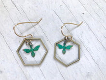 Load image into Gallery viewer, honey bee verde earrings
