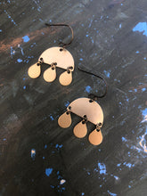Load image into Gallery viewer, Brass geometric earrings
