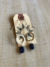 Load image into Gallery viewer, Sterling silver and lapis earrings
